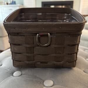 Longaberger TV Time Basket With Liner & Protector. 2009